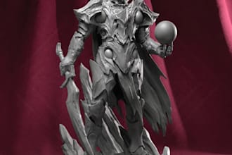 3d print and paint custom figure bust, resin statue and miniature figurine stl