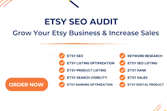 etsy SEO audit, search visibility fix, shop set up, store listing optimization