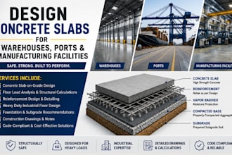 design concrete slabs for warehouses ports and manufacturing facilities