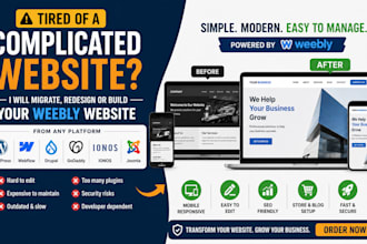 migrate redesign or build weebly website from wordpress webflow drupal design