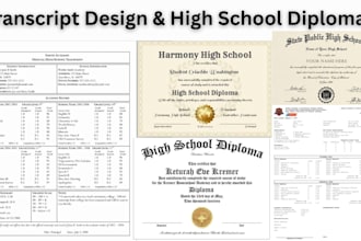 design college transcript, high school, diploma, university, ged certificate