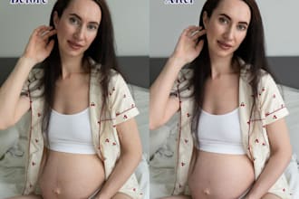 natural retouching for portrait and maternity photos