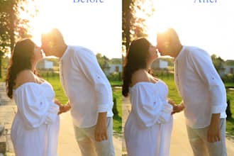 natural retouching for portrait and maternity photos