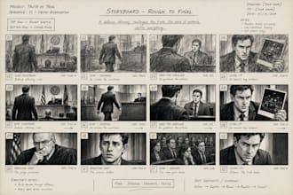 draw 25 storyboards for advertisements, movies, book, animation, and commercials