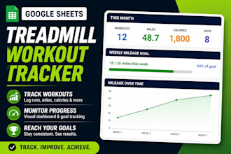 create a treadmill workout tracker in google sheets