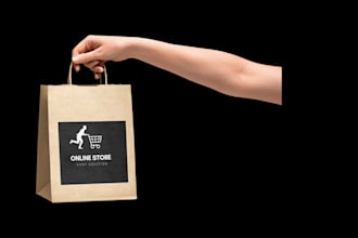 design modern minimalist online store and ecommerce logo