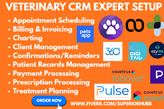 setup veterinary acuity scheduling marketing 360 weave daysmart avimark pulse