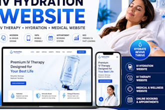 design iv hydration website iv therapy website iv hydration medical website