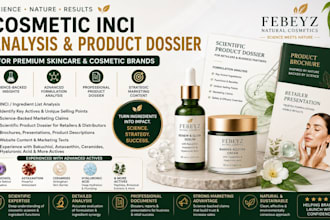 analyze cosmetic inci lists create scientific product dossiers analyze cosmetic