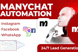 build manychat dm automation for instagram, facebook and whatsapp
