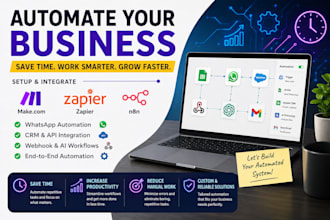 setup make com, zapier n8n whatsapp ai automation on crm webhook API integration