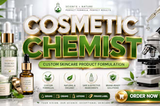 be your cosmetic chemist for professional skincare formulation