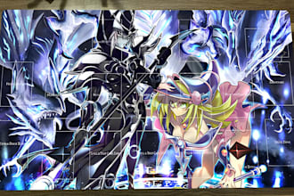 design tcg card template card playmat fantasy frame layout card box card mockup