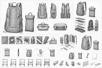design smart travel backpack, solar charging bag, camera and drone bag
