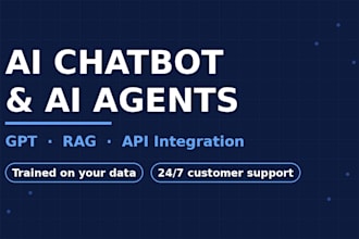 build an ai chatbot, ai agent with gpt, rag and api integration
