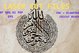create laser cut dxf svg file for cnc wood mdf cutting