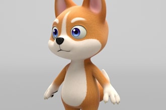 create professional 3d cartoon character modeling for games and animation