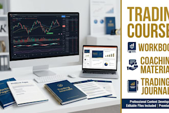 create trading courses, workbooks, coaching materials, and trading journals