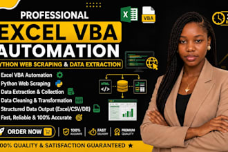 excel vba automation, python web scraping, python data extraction