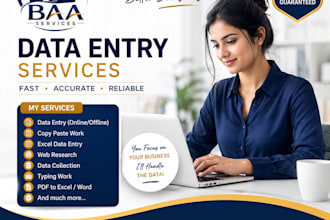do data entry work under baa services