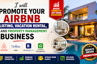 promote your airbnb listing, vacation rental, and property management business