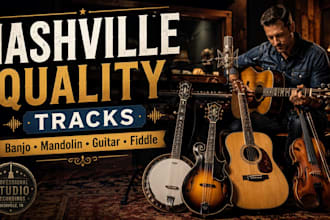 record nashville quality banjo, mandolin, guitar, or fiddle tracks