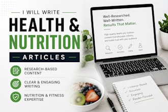 write health and nutrition articles