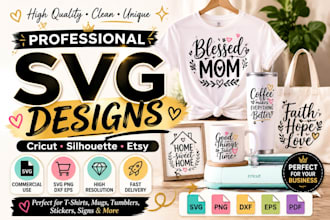create unique svg files for cricut, silhouette, and etsy digital downloads