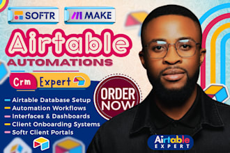 setup airtable automation, airtable dashboard, softr workflow airtable interface