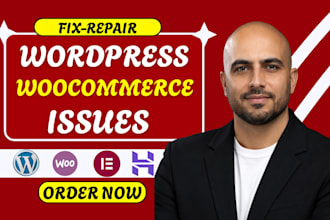 fix wordpress issues, errors, bugs, malware, critical error, fix checkout error