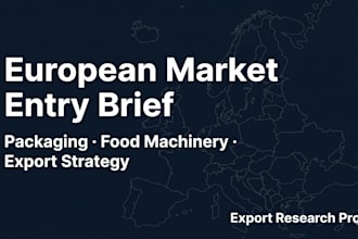 write a market entry brief for food or packaging machinery in europe
