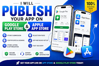 publish your app to app store and google play store