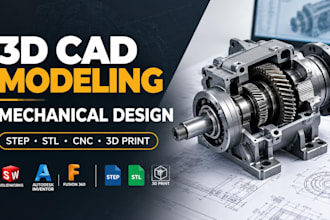 create 3d cad models, mechanical designs and reverse engineering