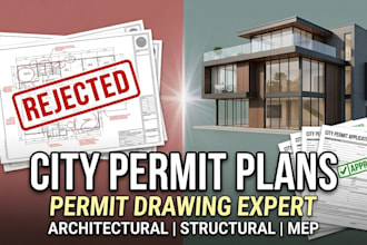 permit ready architectural, structural, and mep drawings for city permit