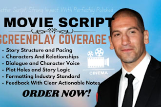 provide script coverage, screenplay feedback script notes, movie script analysis