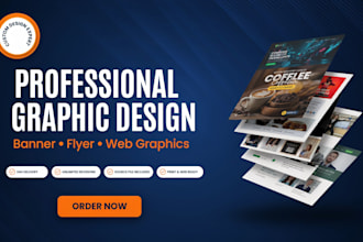 do professional graphic design, flyer, banner, and  web graphic
