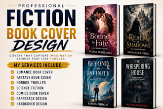 design ebook cover, fantasy book cover design, romance cover design kindle cover