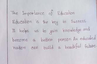 write assignment in neat handwriting