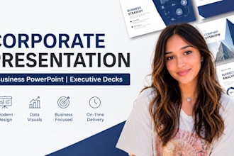 design corporate presentation, business powerpoint, executive deck slides