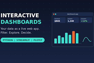 build an interactive data dashboard web app in python