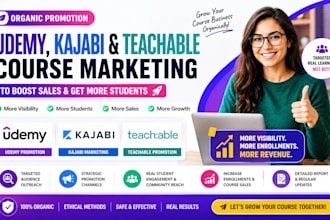 do online course promotion, udemy course marketing, thinkific