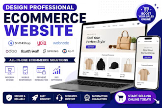 design shift4shop yola webnode odoo fourthwall spring kofi ecommerce website