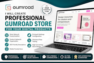 create a professional gumroad store for your digital products