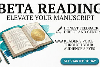 beta read your fantasy, romance, or thriller manuscript