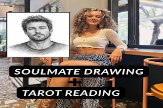 draw your soulmate or twin flame, accurate psychic reading