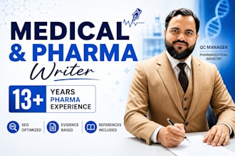 write SEO medical, healthcare and pharma articles