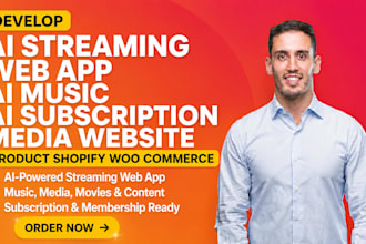ai streaming web app ai music ai subscription media website