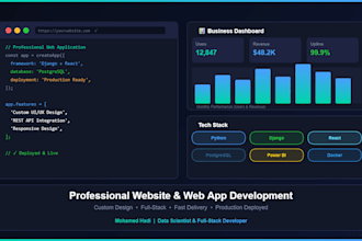 build a professional website or web app for your business