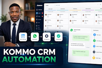 setup kommo CRM automation, sales pipeline and whatsapp CRM