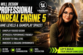 design professional unreal engine 5 game levels and gameplay spaces